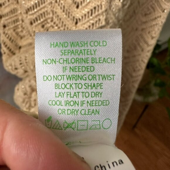 Lilly Pulitzer Paley Crochet Sweater Dress Gold Metallic Style #26045 Size Small - Picture 12 of 13